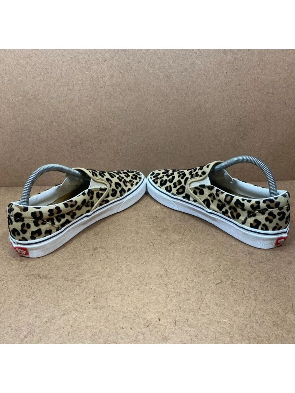 Vans Slip-On Leopard Print Canvas Shoes Womens Size 9 Casual Skate Sneakers